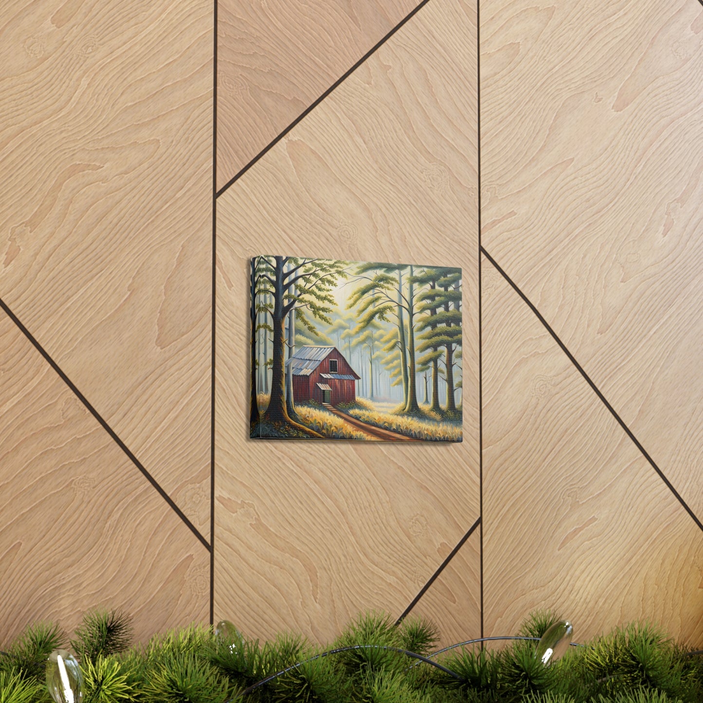 Woodland Refuge: Classic Oil Painting Wall Décor