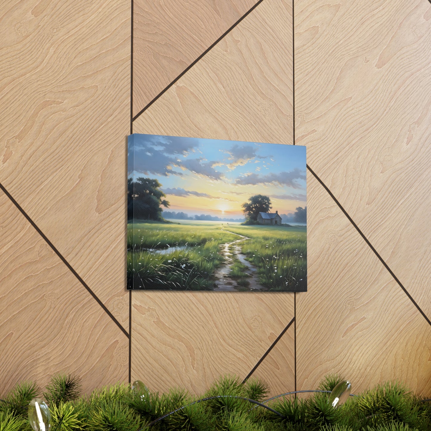 Windswept Plains: Classic Oil Painting Wall Décor