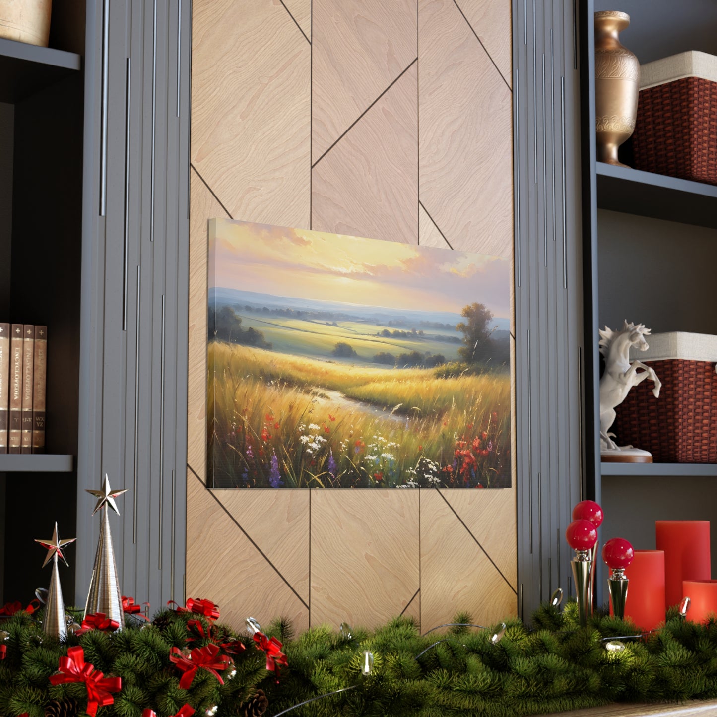 Golden Meadows: Classic Oil Painting Wall Décor