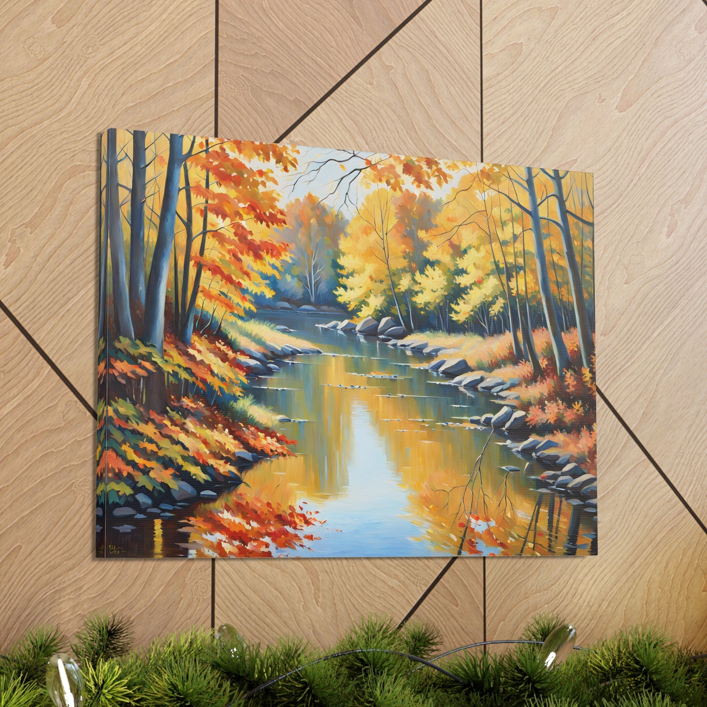 River’s Journey: Classic Oil Painting Wall Décor