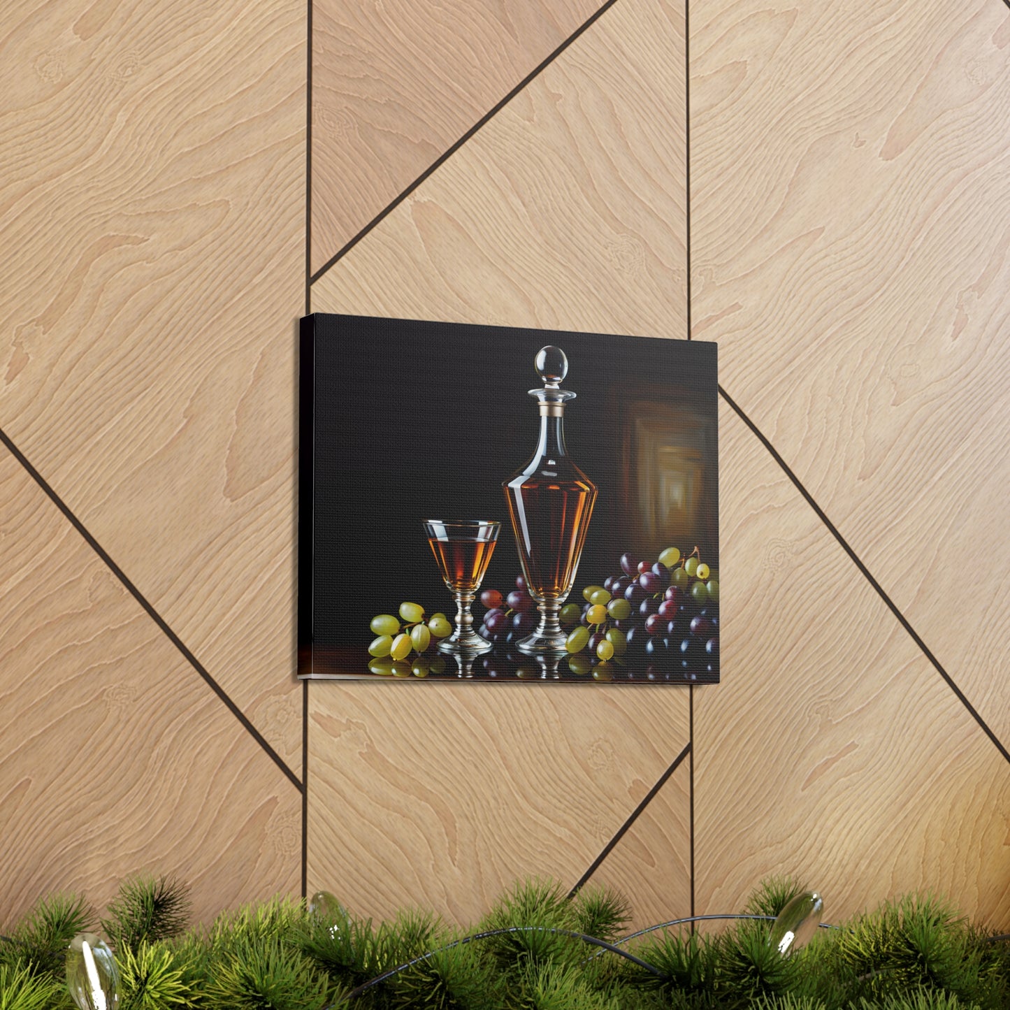 Crystal Decanter: Classic Oil Painting Wall Décor