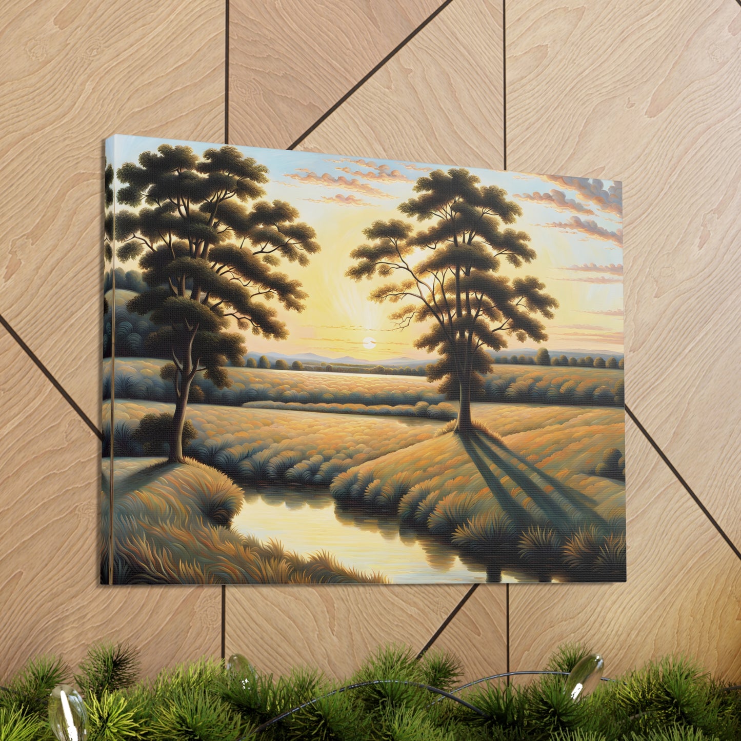 Peaceful Clearing: Classic Oil Painting Wall Décor