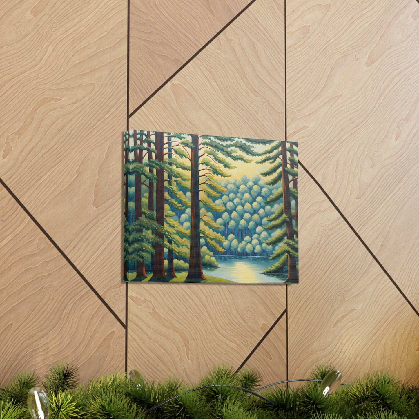 Lush Landscape: Classic Oil Painting Wall Décor