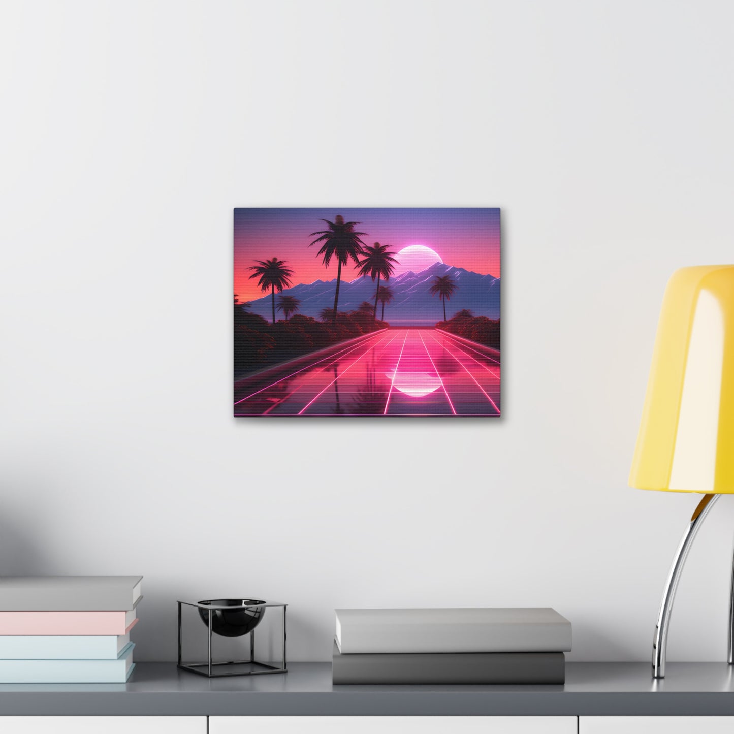 Retrowave Oasis: Outrun Wall Décor