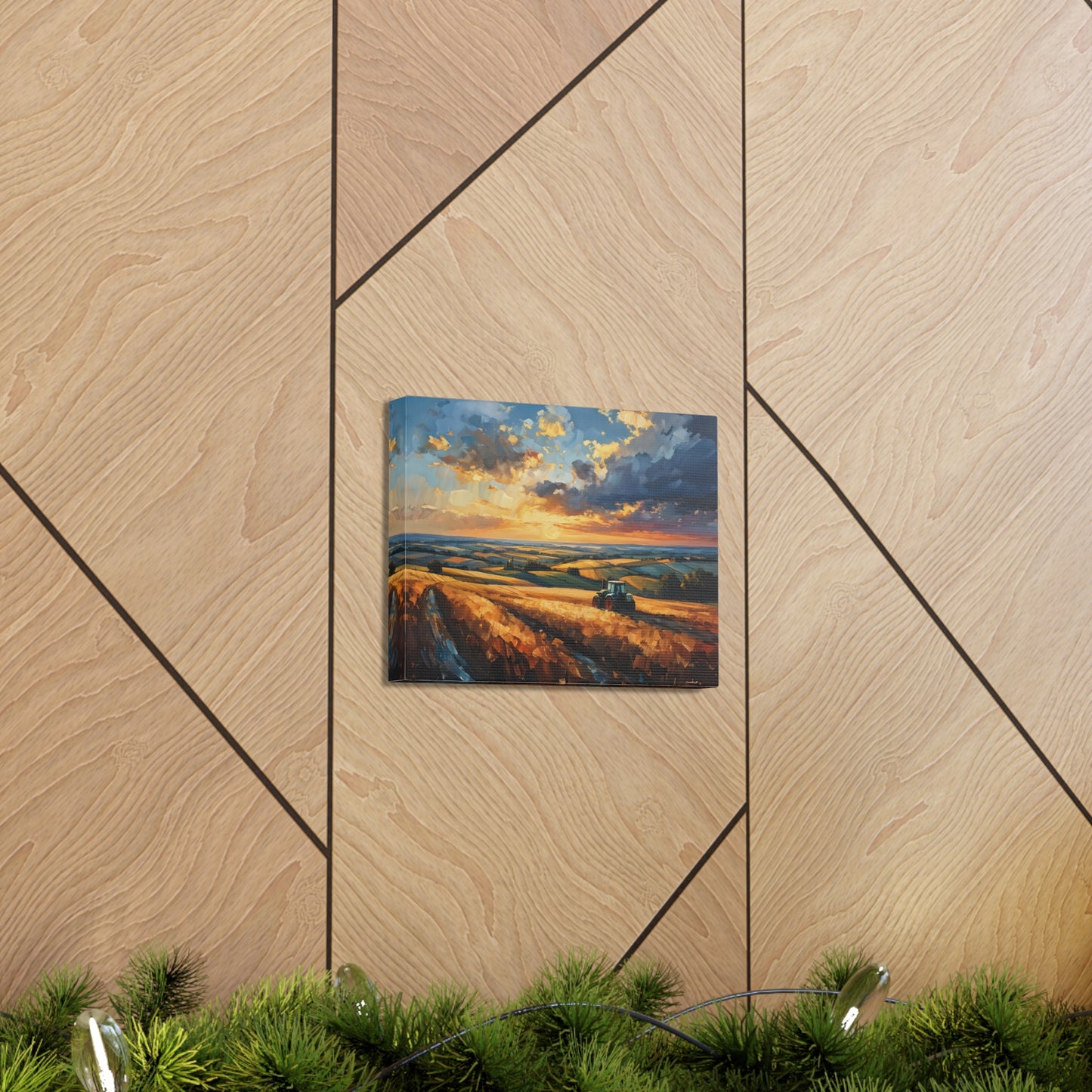 Verdant Ridge: Classic Oil Painting Wall Décor