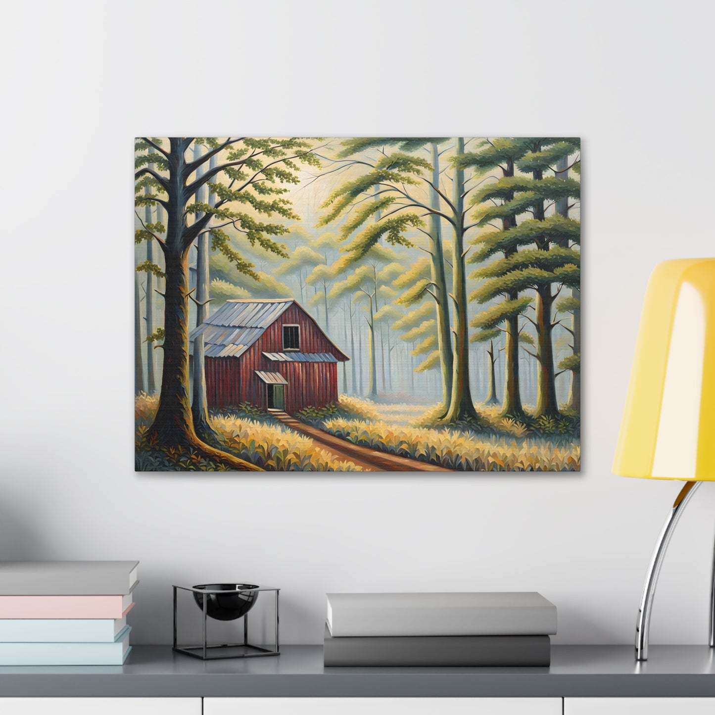 Woodland Refuge: Classic Oil Painting Wall Décor