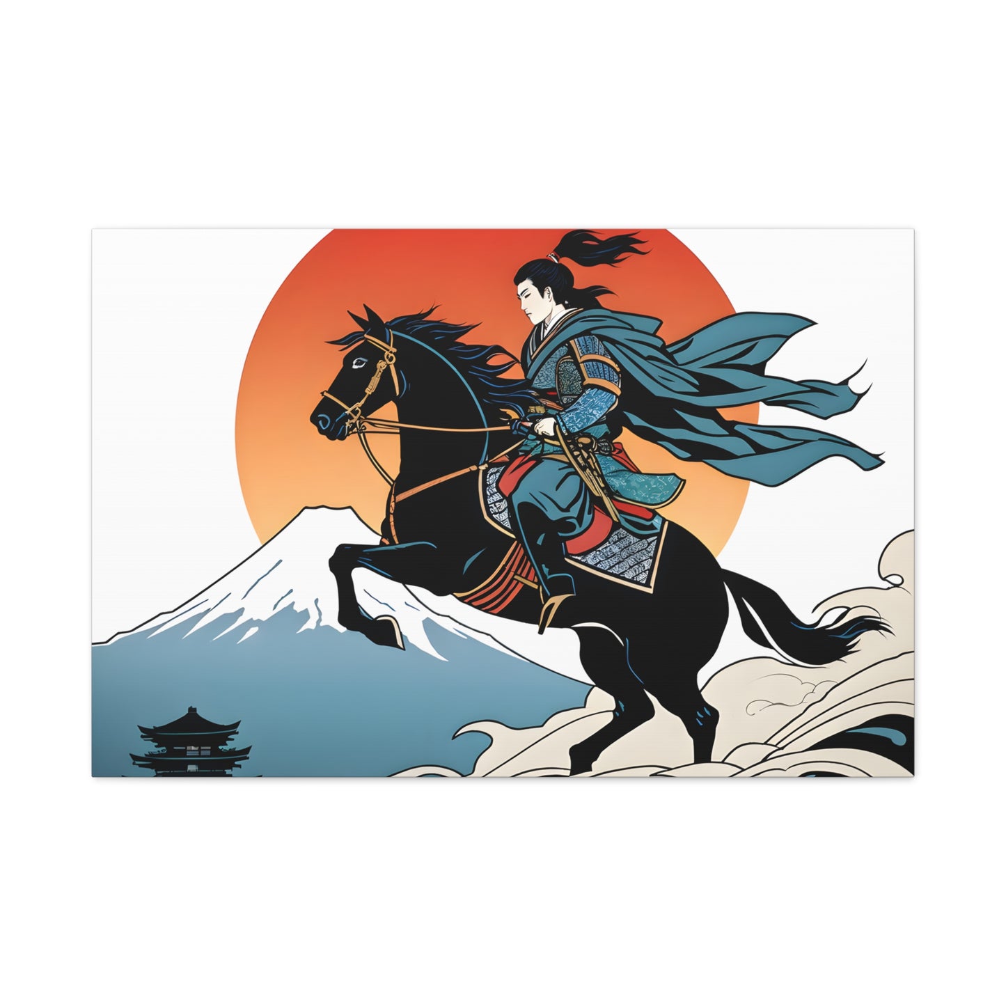 Samurai Sunset: Ukiyo-e Wall Décor