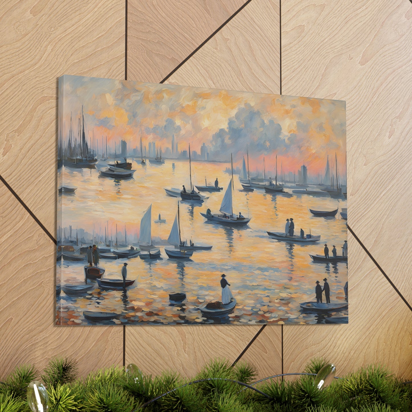 Sunset Shores: Classic Oil Painting Wall Décor