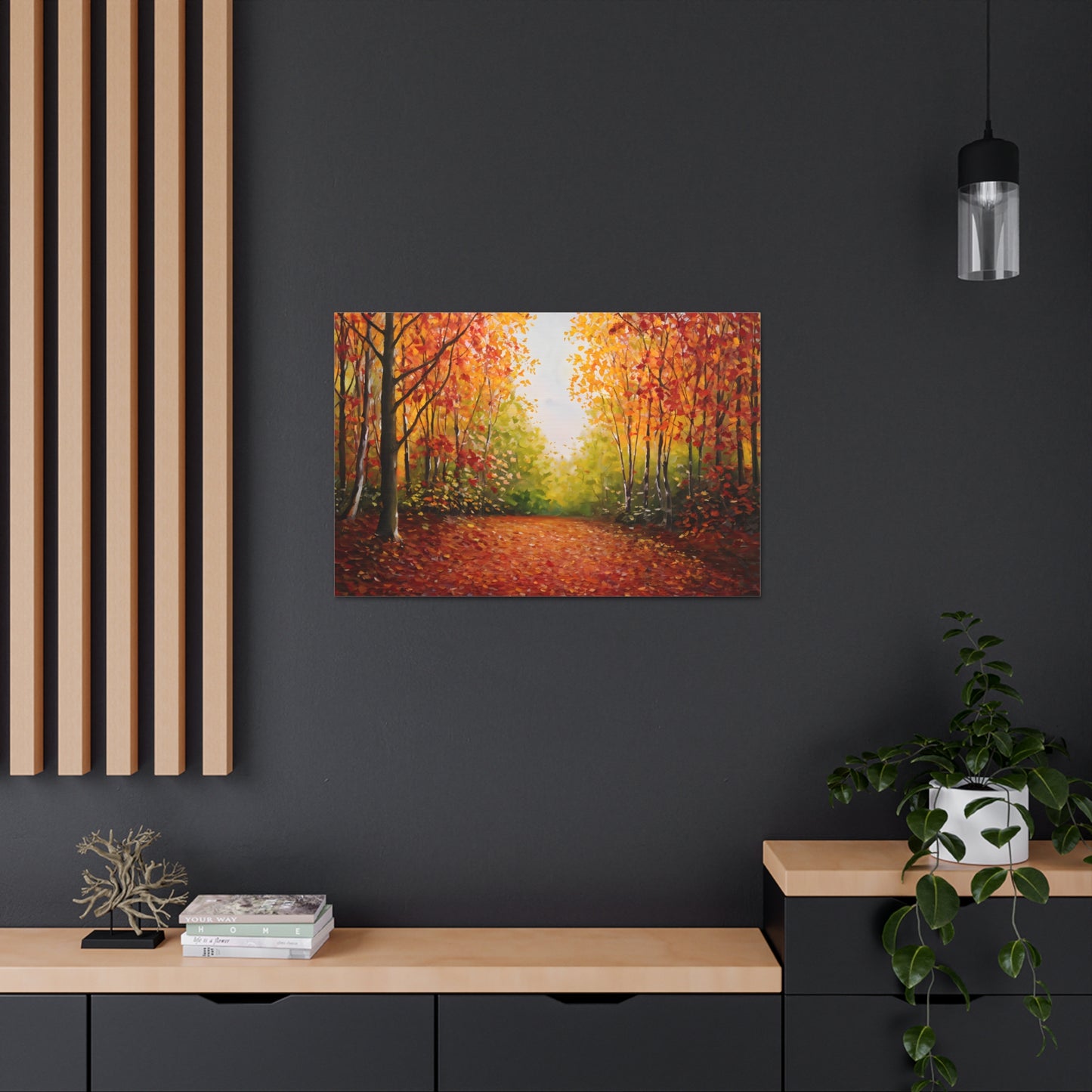 Autumn’s Embrace: Classic Oil Painting Wall Décor