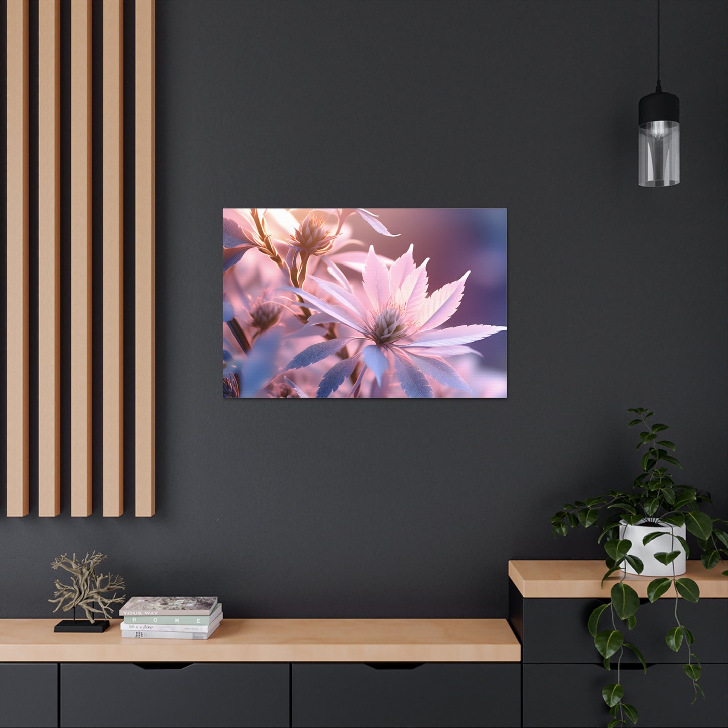 Snowy Aura Bloom: Floral Wall Décor