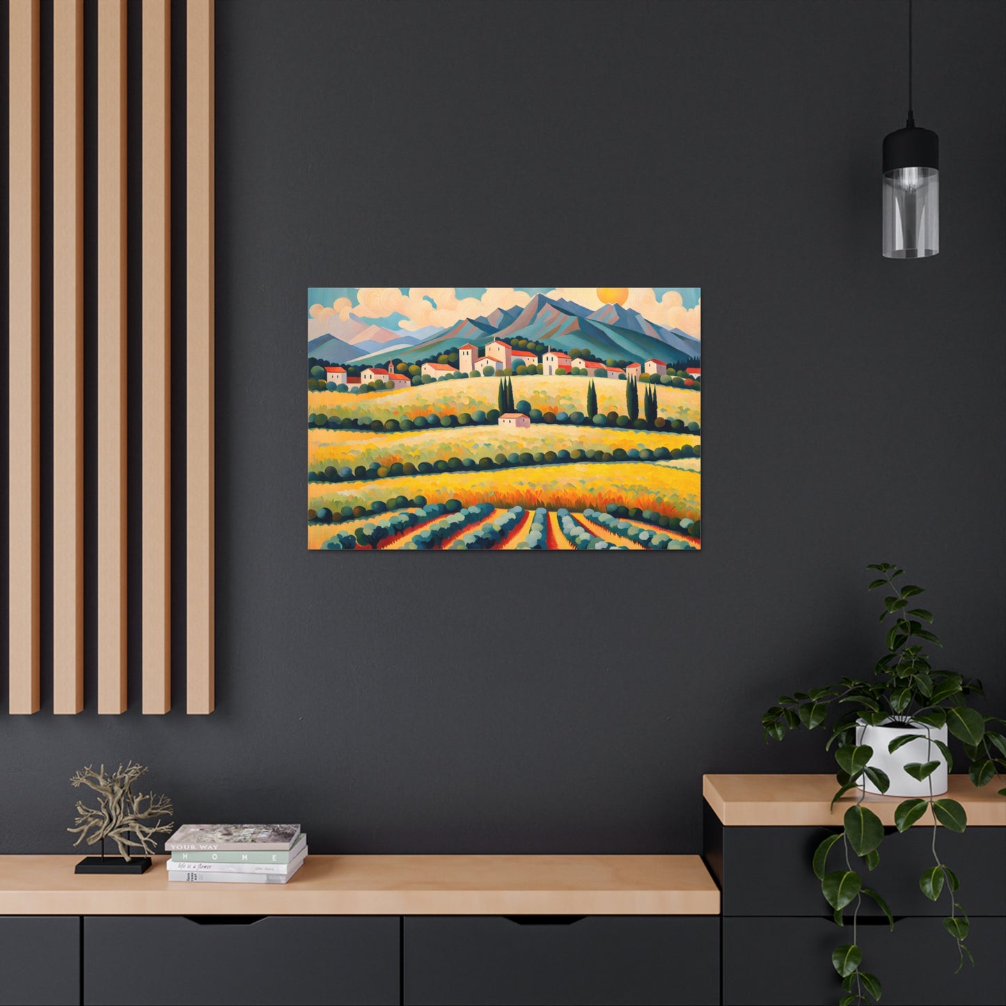 Valley Glow: Classic Oil Painting Wall Décor