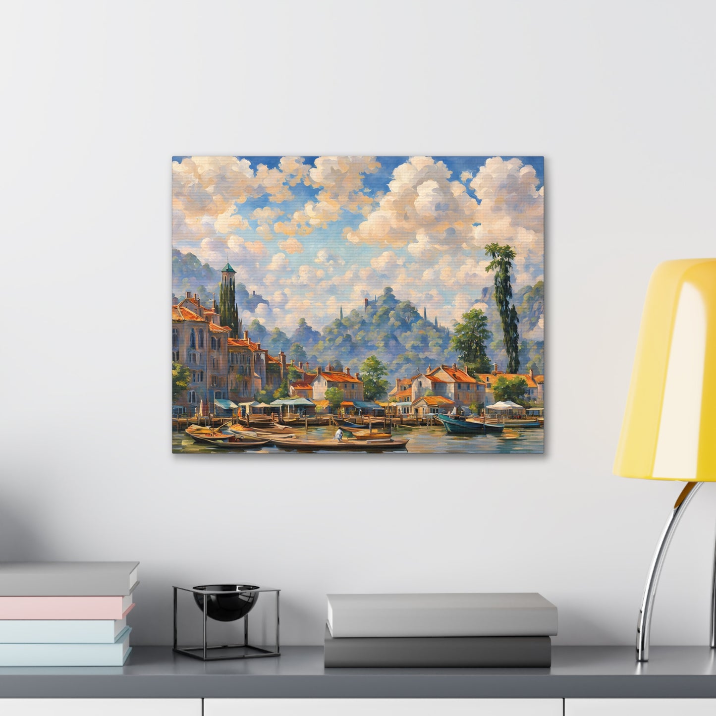 Lakeshore Serenade: Classic Oil Painting Wall Décor