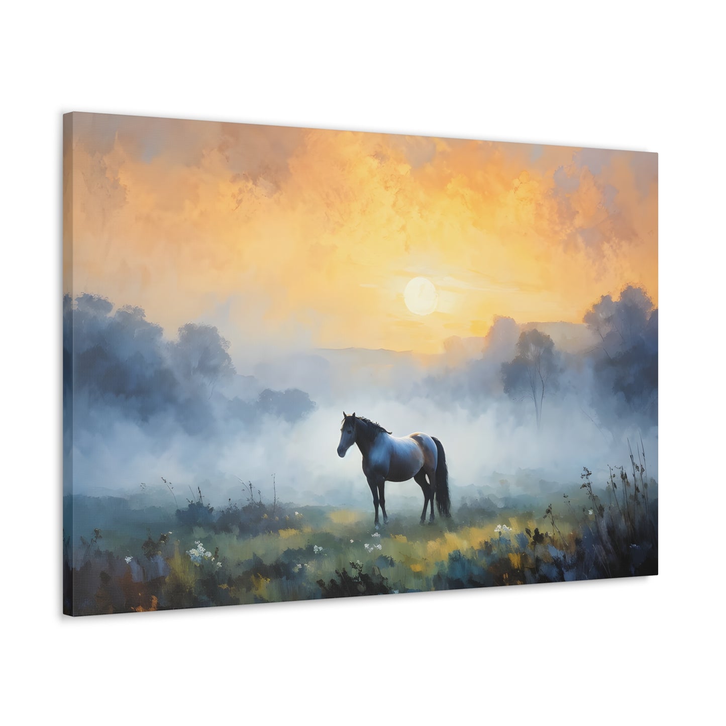 Tranquil Meadows: Classic Oil Painting Wall Décor