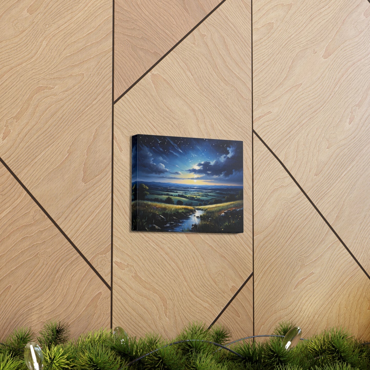 Twilight Meadows: Classic Oil Painting Wall Décor