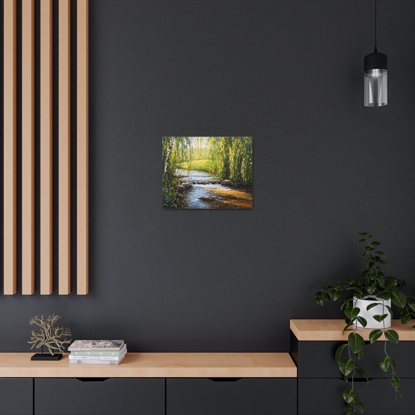 Mossy Rocks: Classic Oil Painting Wall Décor