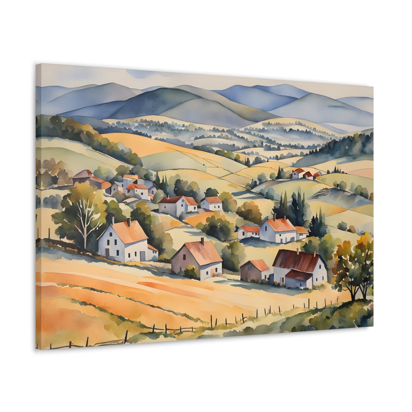 Country Town: Watercolor Wall Décor