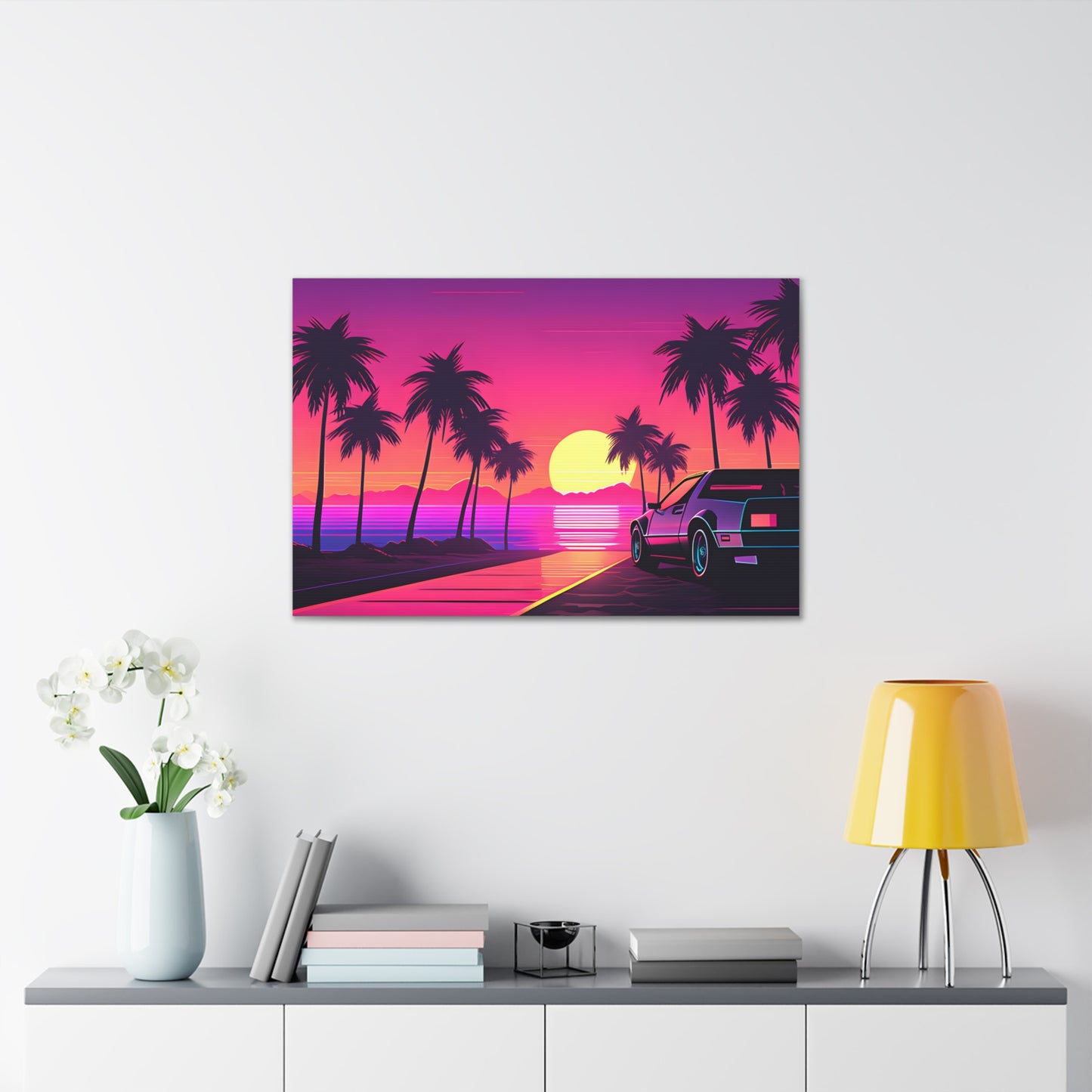 Sunset Synth: Outrun Wall Décor