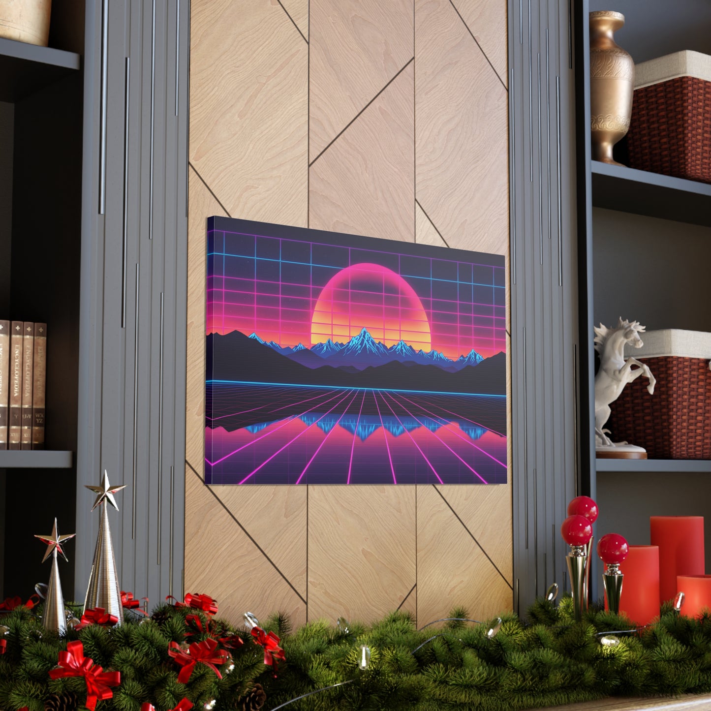 Nostalgic Radiance: Outrun Wall Décor