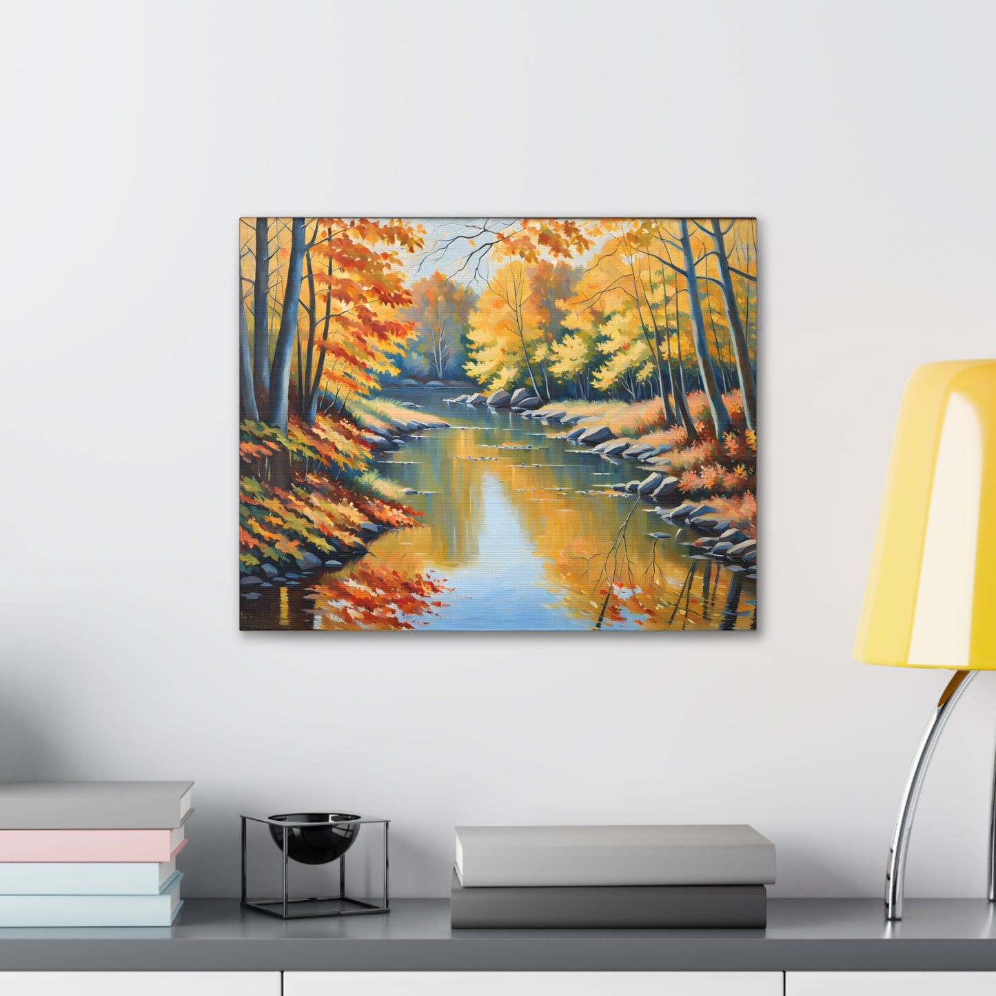 River’s Journey: Classic Oil Painting Wall Décor