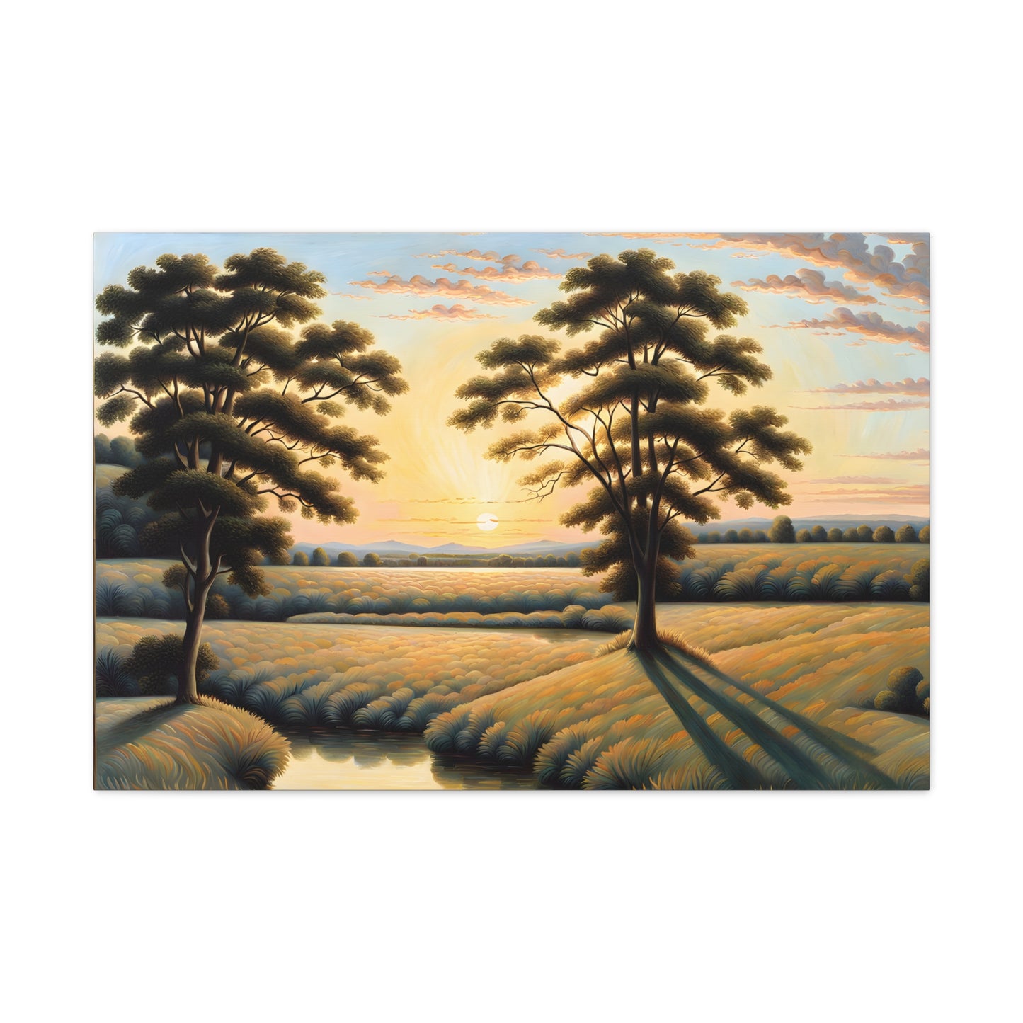 Peaceful Clearing: Classic Oil Painting Wall Décor