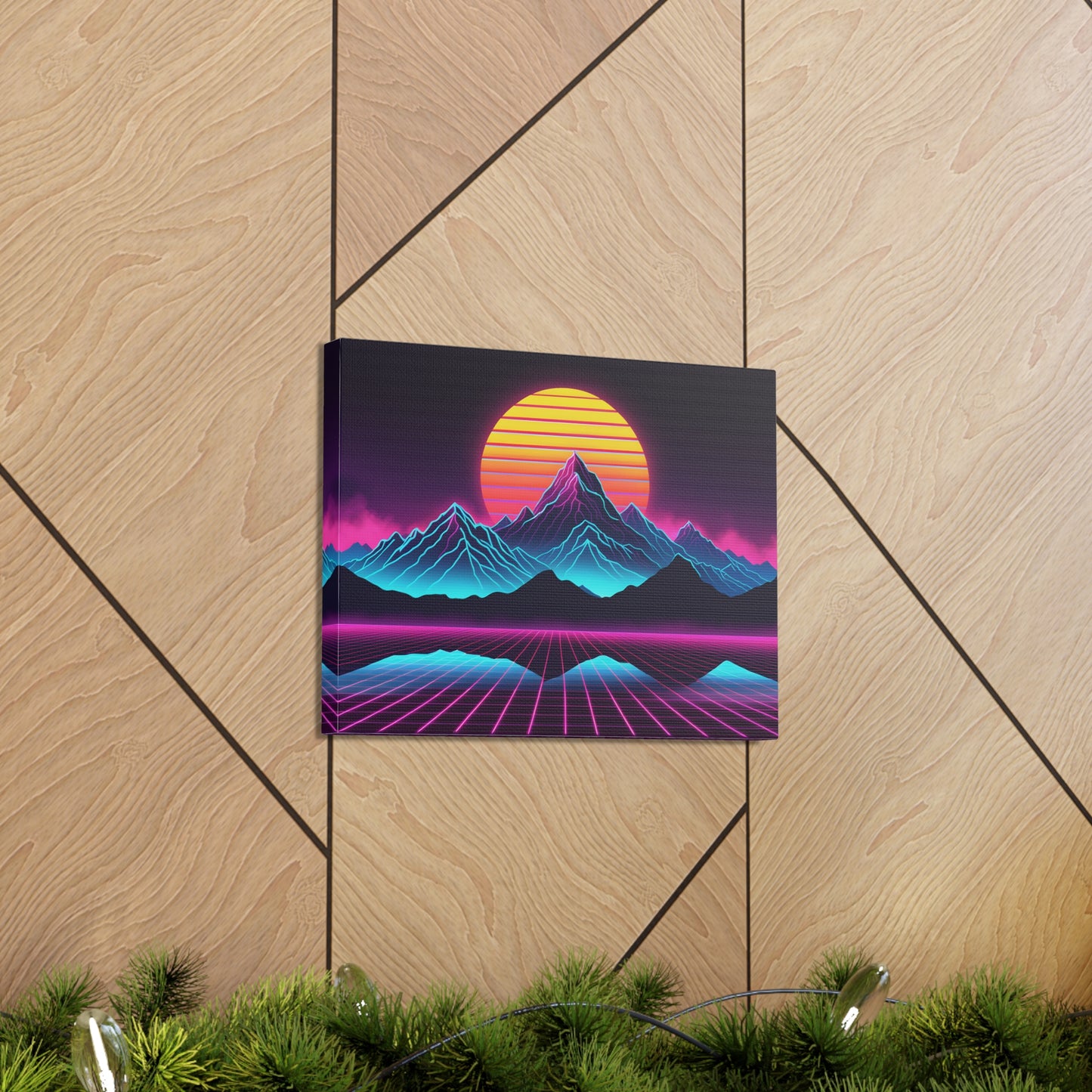 Vaporwave Horizon: Outrun Wall Décor