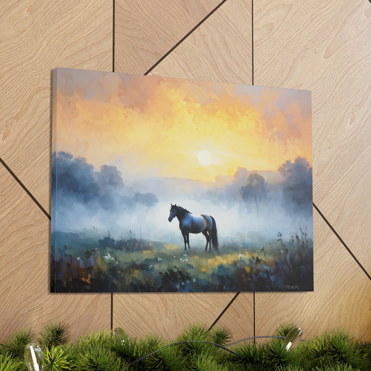 Tranquil Meadows: Classic Oil Painting Wall Décor