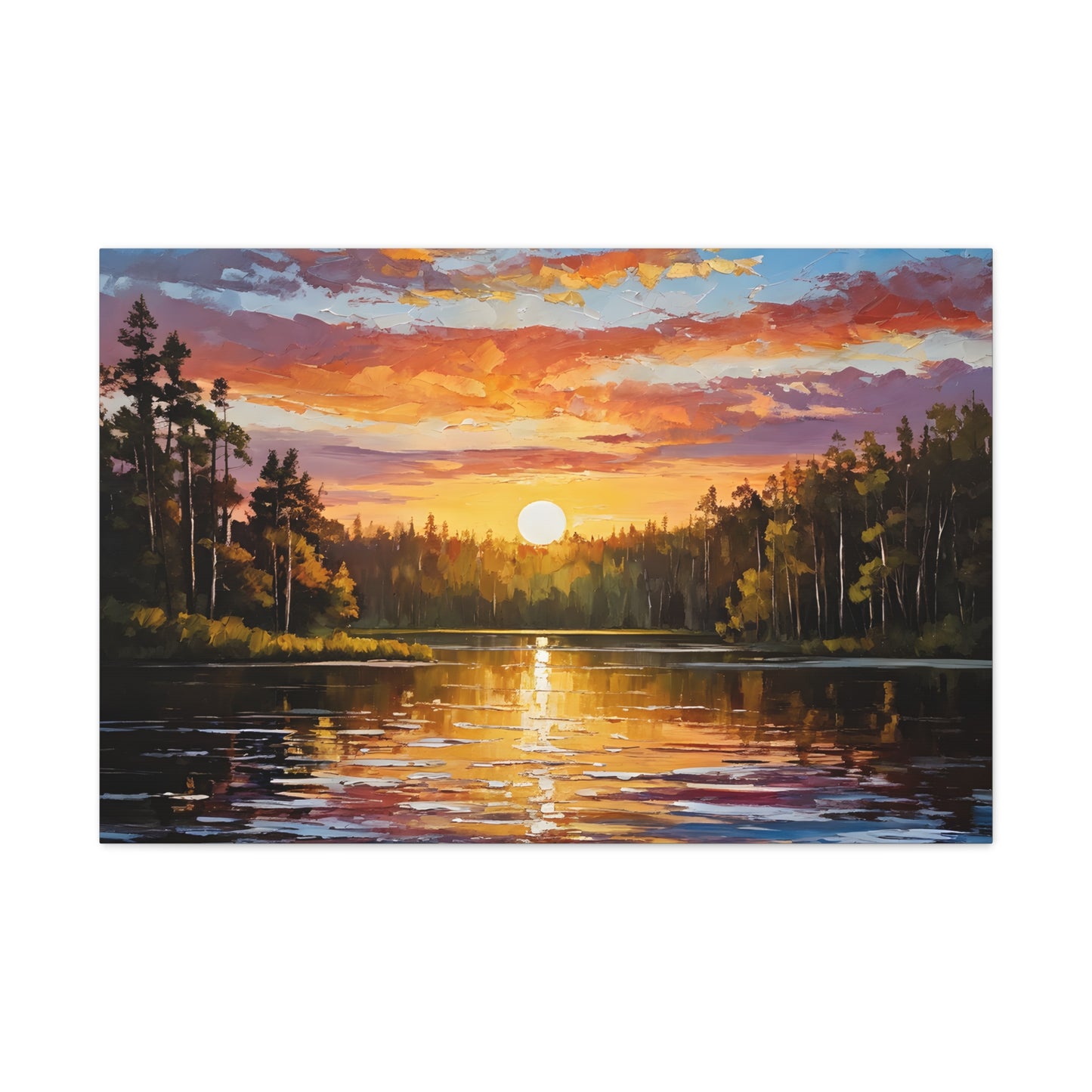 Peaceful Clearing: Classic Oil Painting Wall Décor