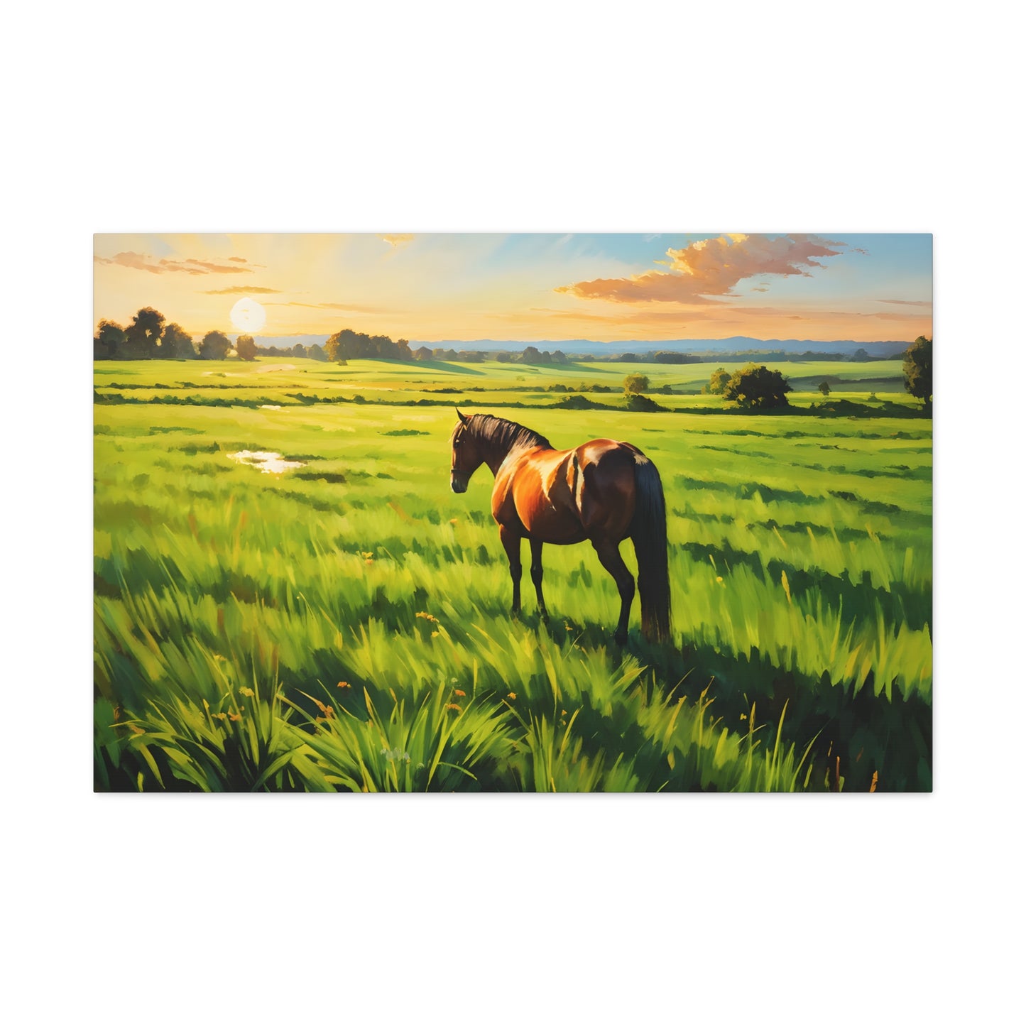 Sunrise Crest: Classic Oil Painting Wall Décor