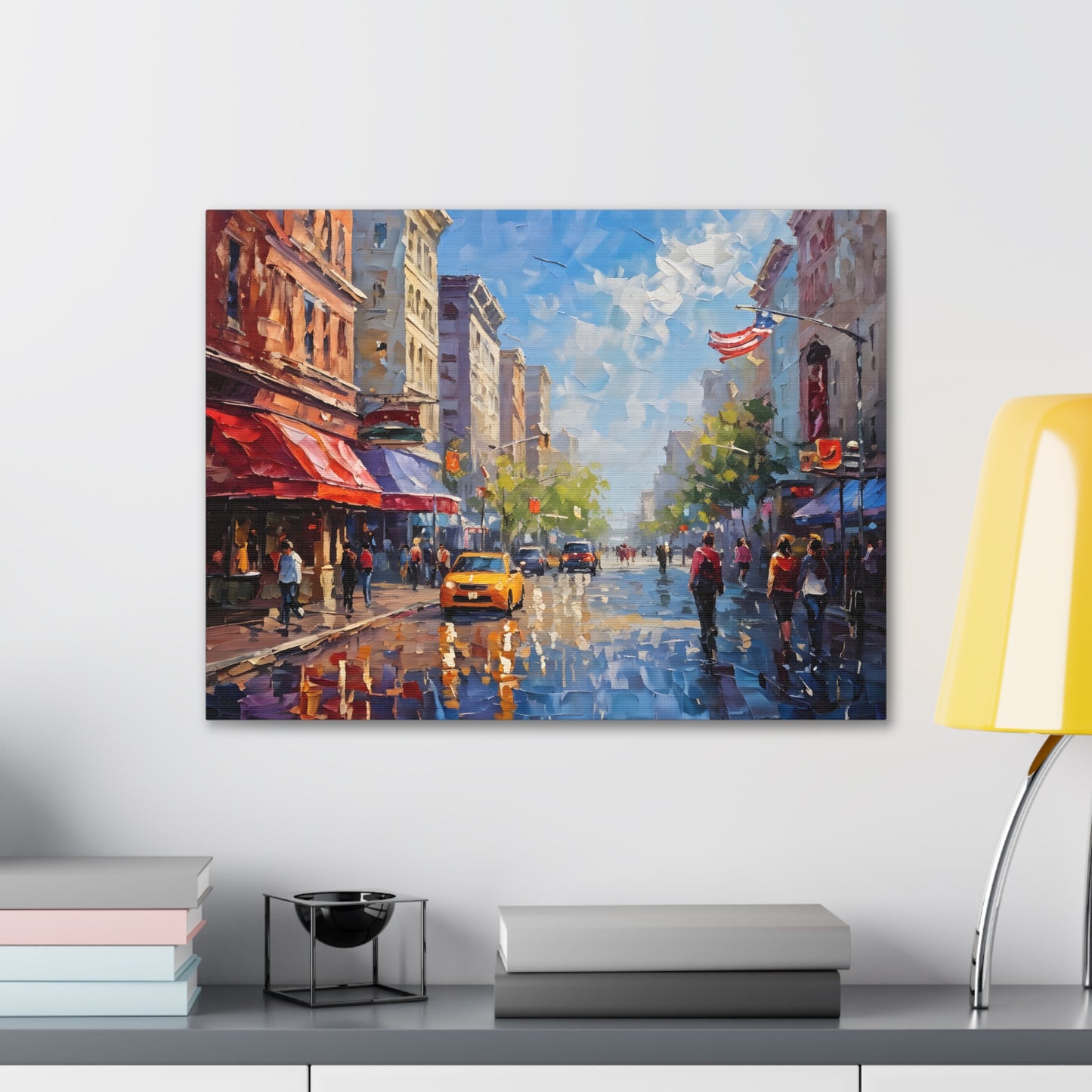 Metropolis Flow: Classic Oil Painting Wall Décor