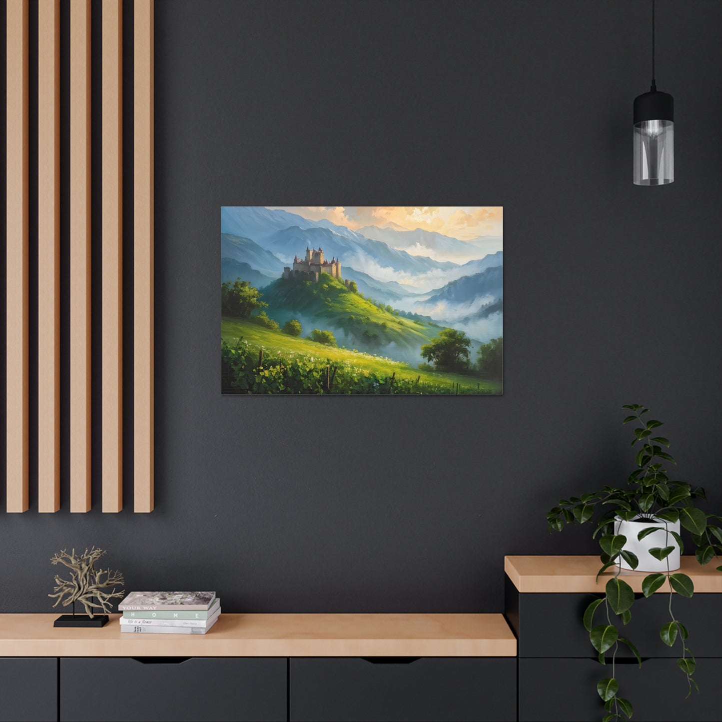 Mountain’s Heart: Classic Oil Painting Wall Décor