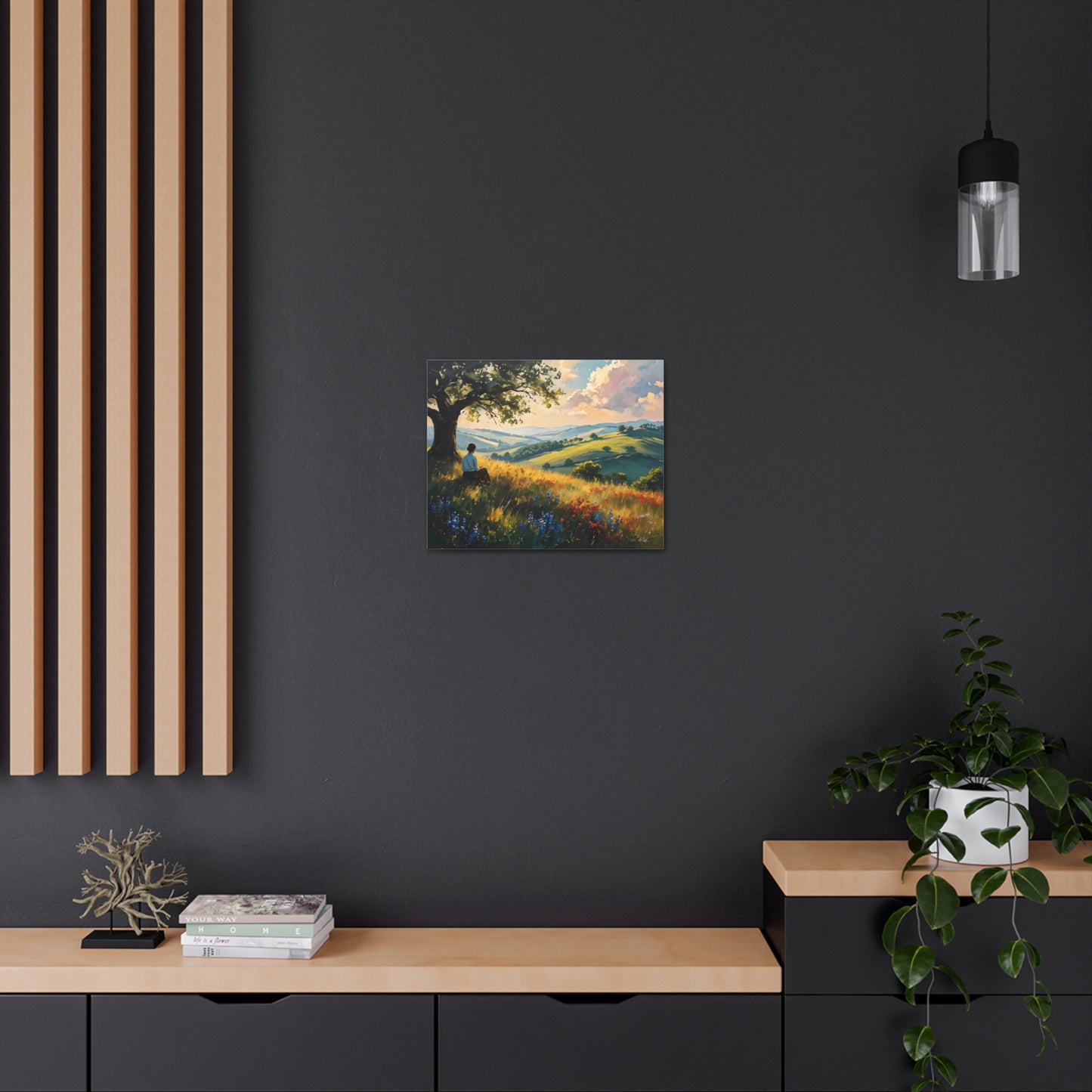 Peaceful Valley: Classic Oil Painting Wall Décor