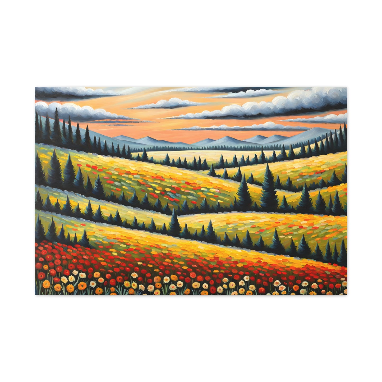 Wildflower Haven: Classic Oil Painting Wall Décor