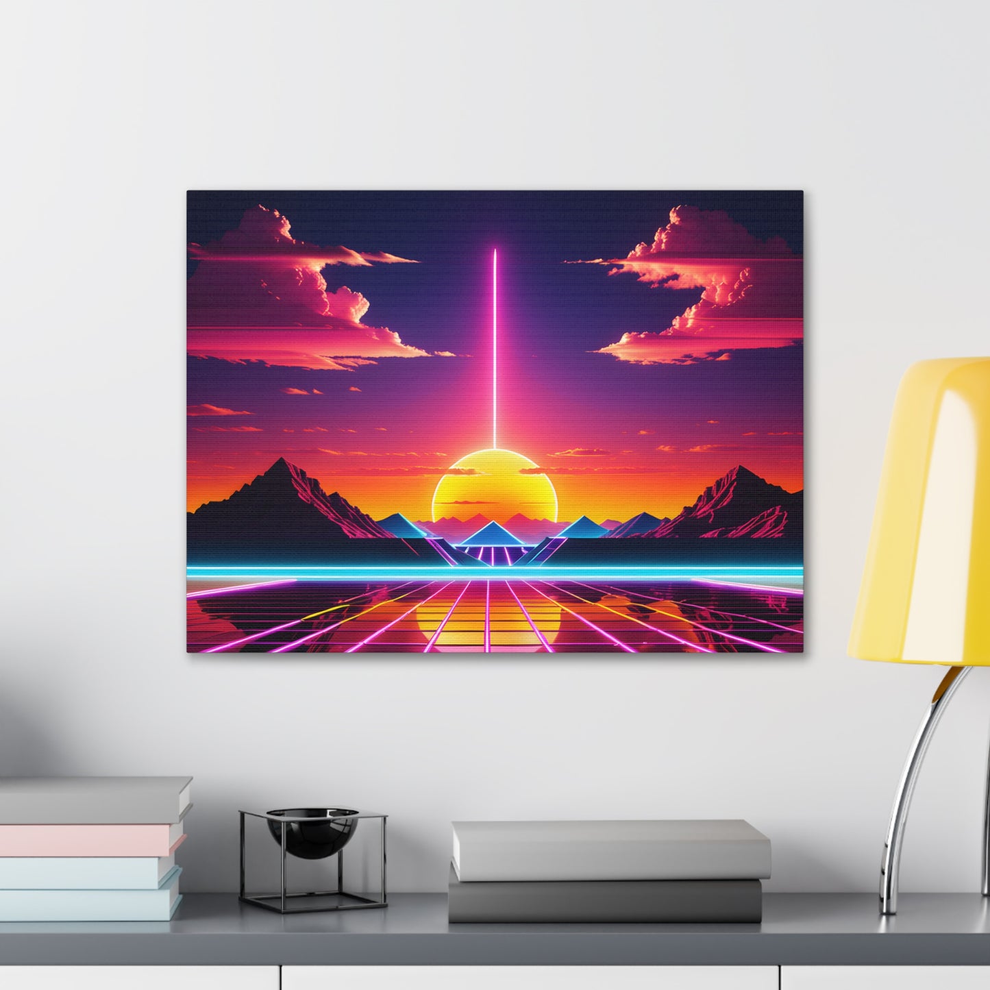 Neon Horizon: Outrun Wall Décor