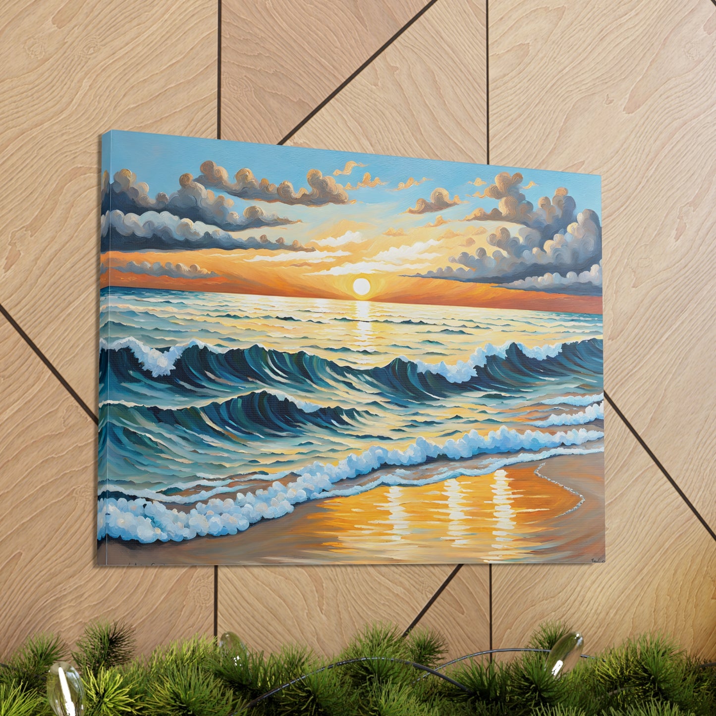 Sapphire Bay: Classic Oil Painting Wall Décor