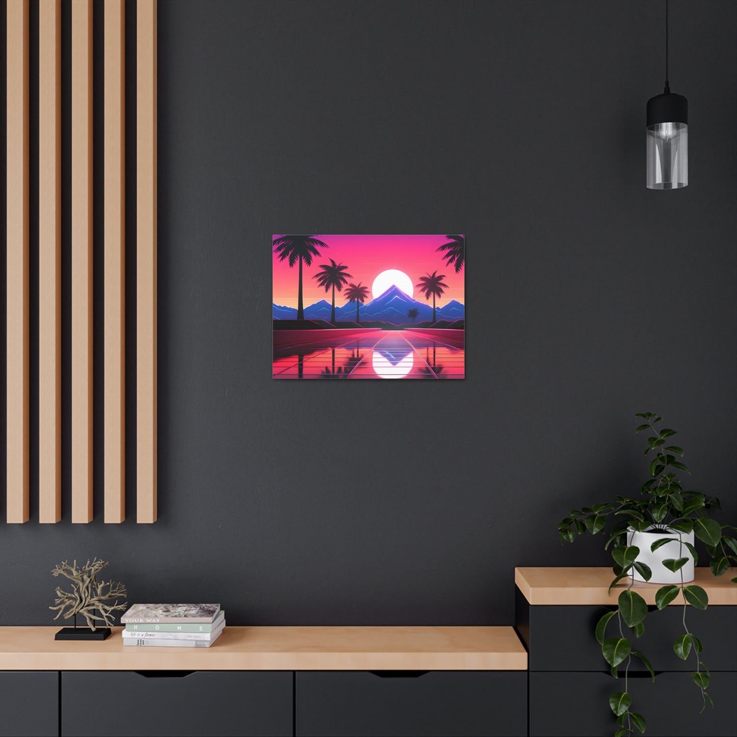 Palmwave: Outrun Wall Décor