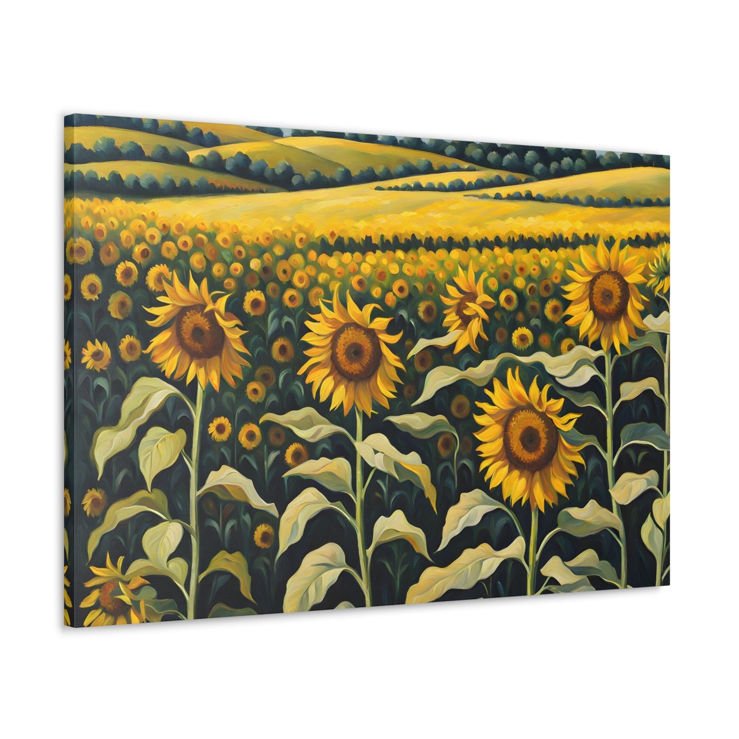 Basking Sunflowers: Classic Oil Painting Wall Décor