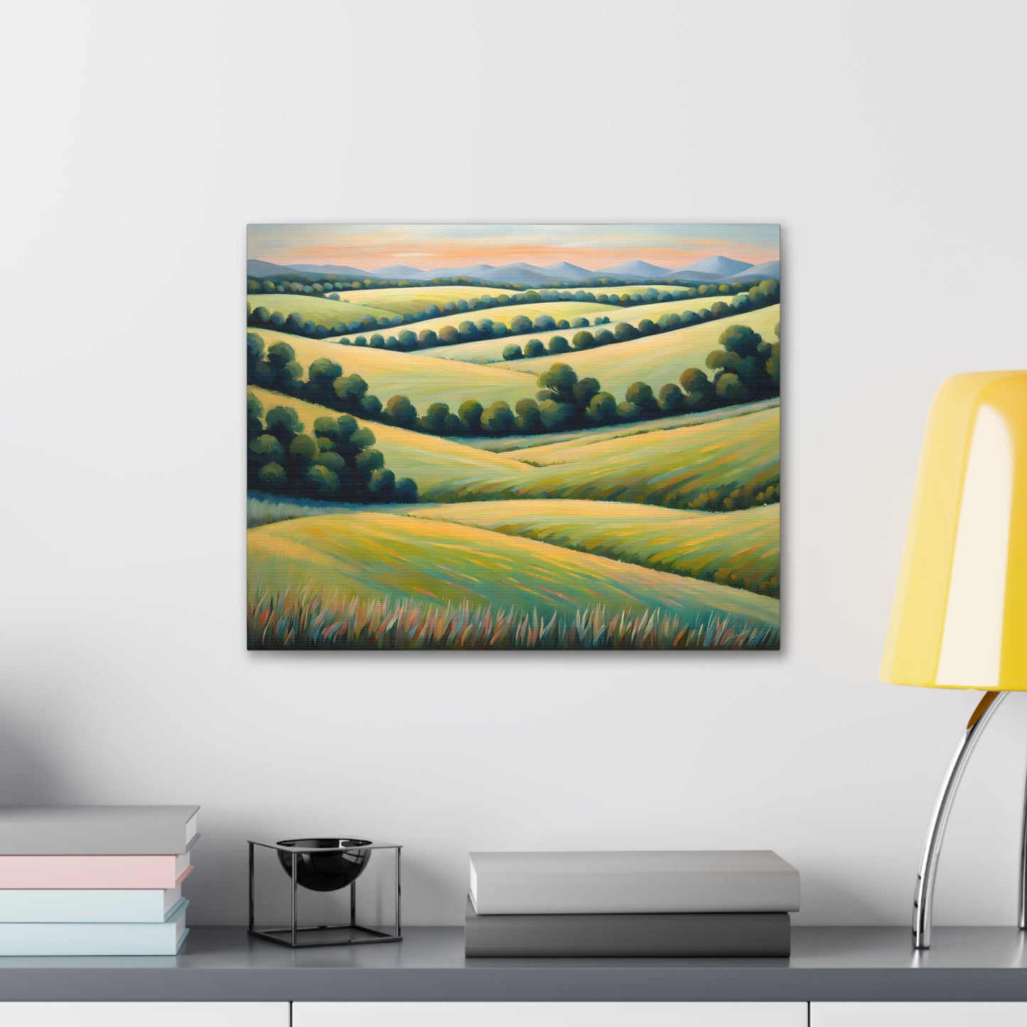 Rolling Hillside: Classic Oil Painting Wall Décor