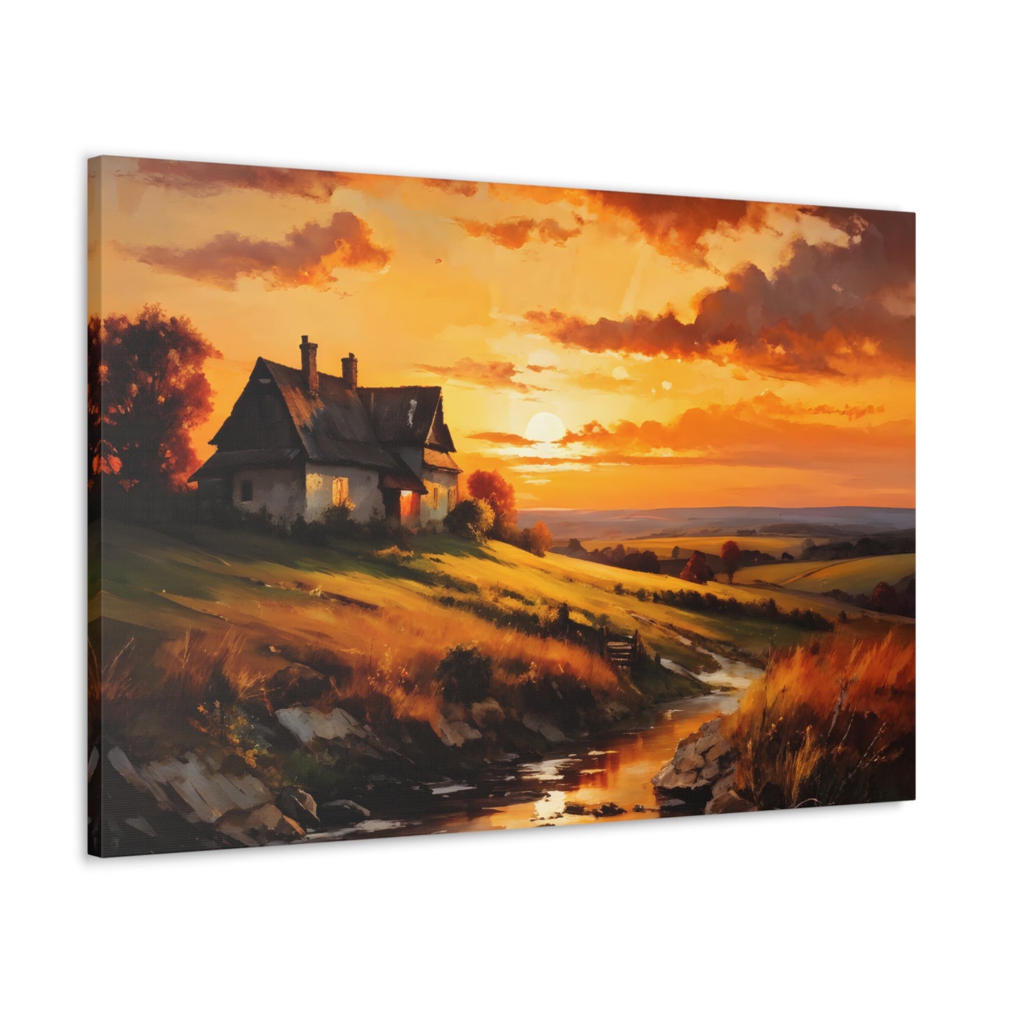 Quiet Path: Classic Oil Painting Wall Décor