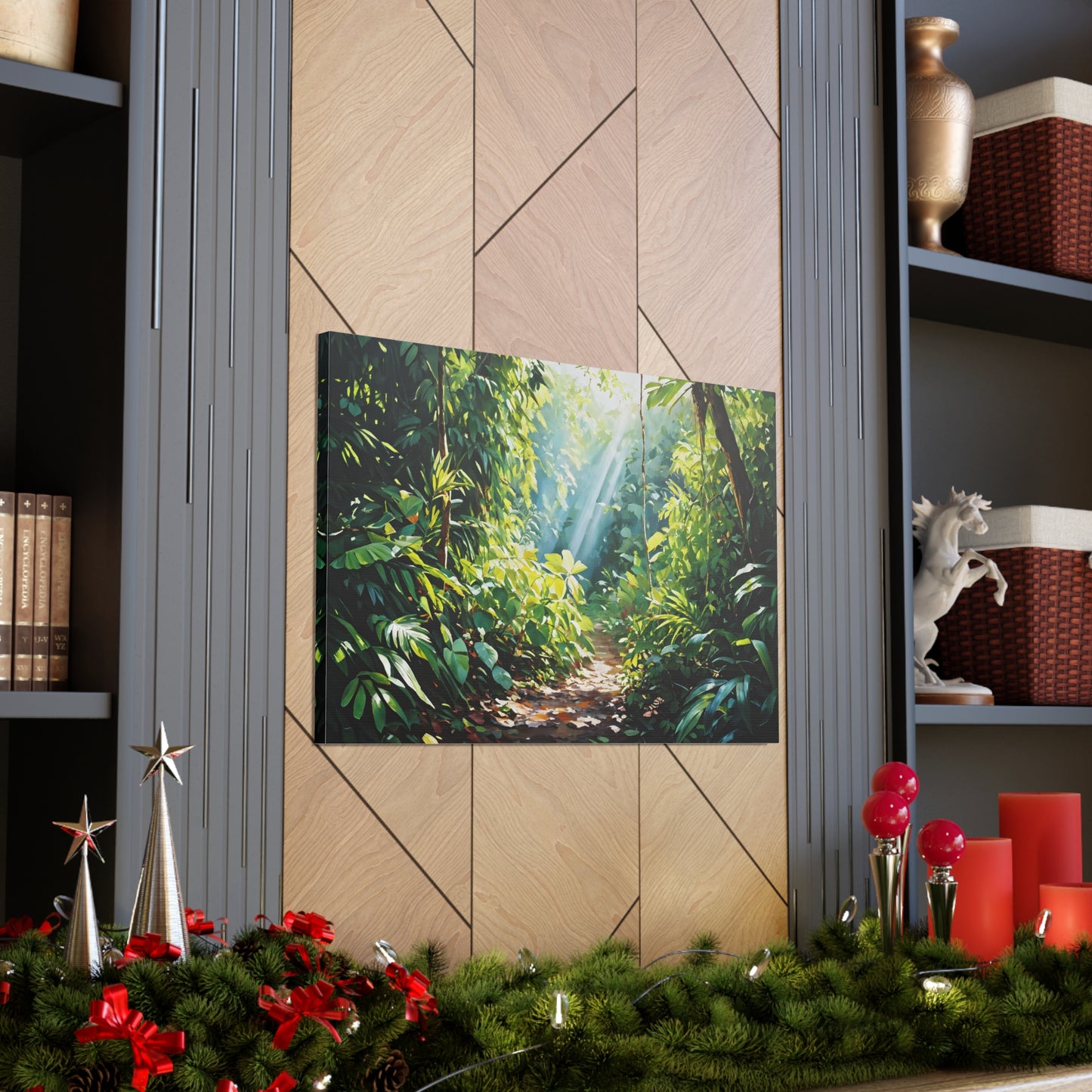 Lush Foliage: Classic Oil Painting Wall Décor