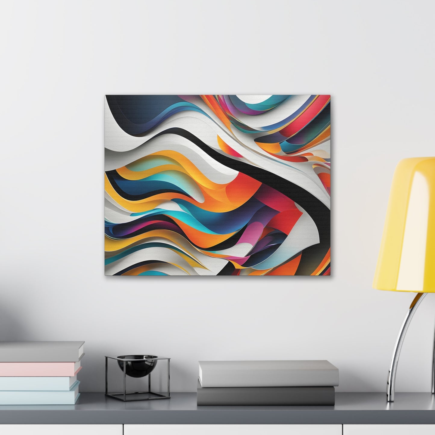 Serene Waves: Abstract Wall Décor