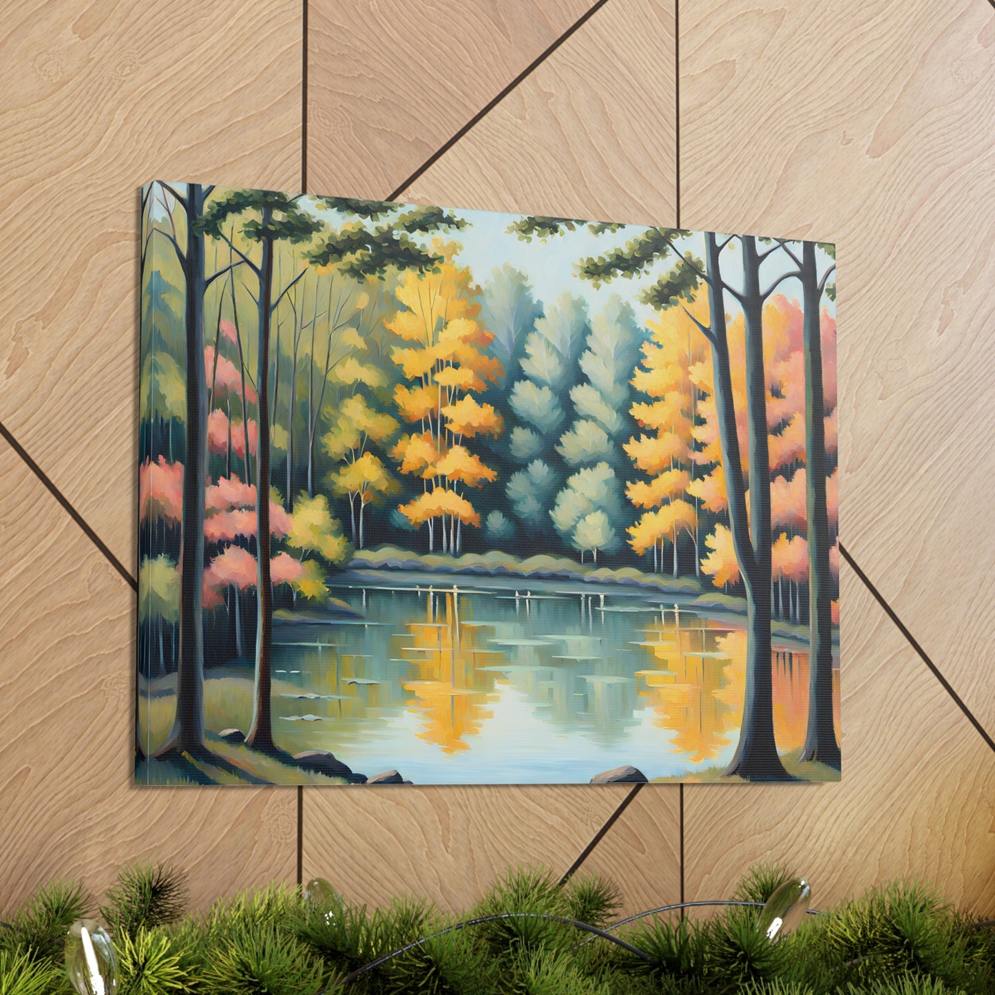 Serene Woodland: Classic Oil Painting Wall Décor