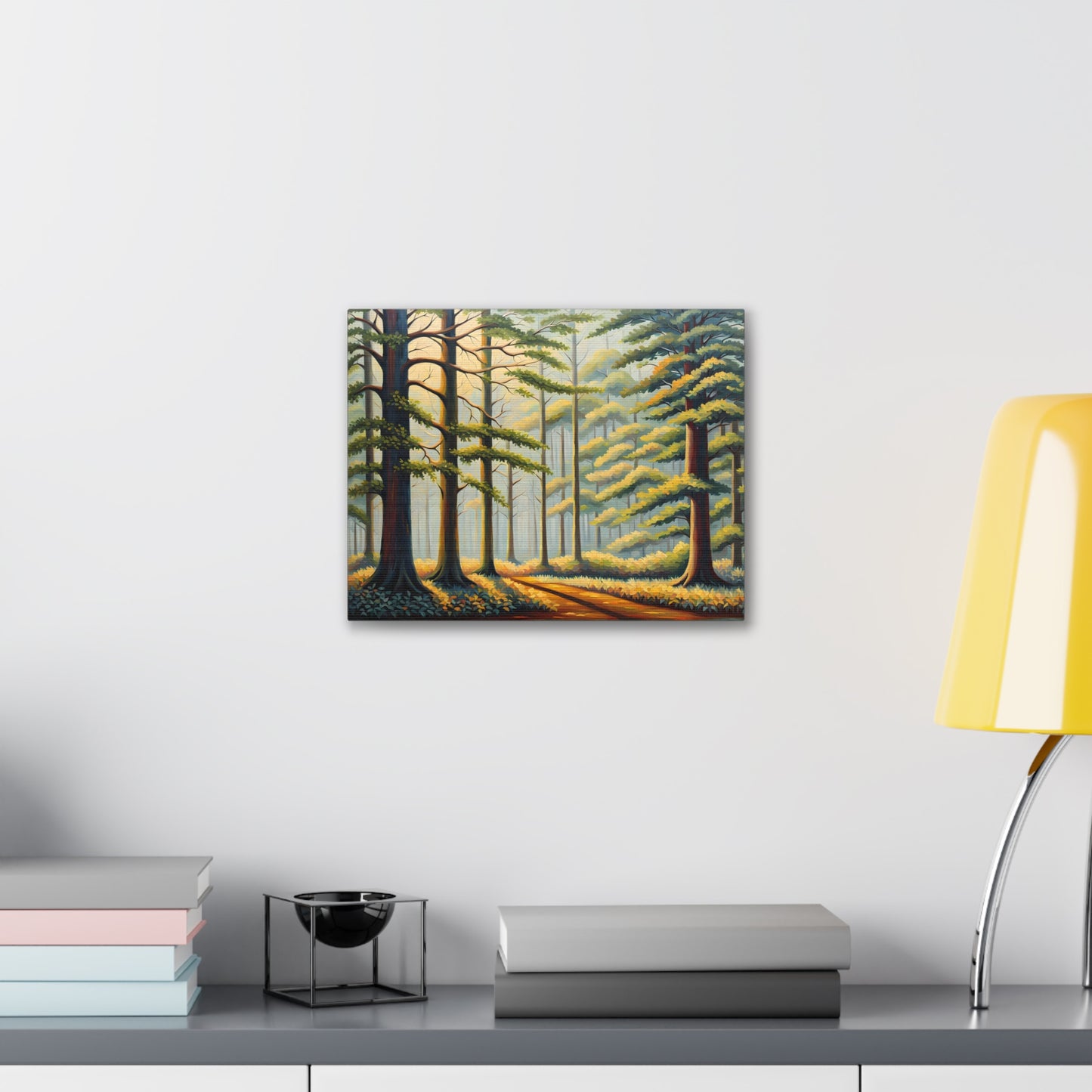 Evergreen Vista: Classic Oil Painting Wall Décor