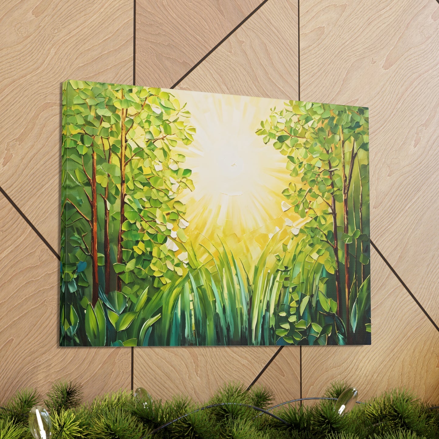 Radiant Forest: Classic Oil Painting Wall Décor