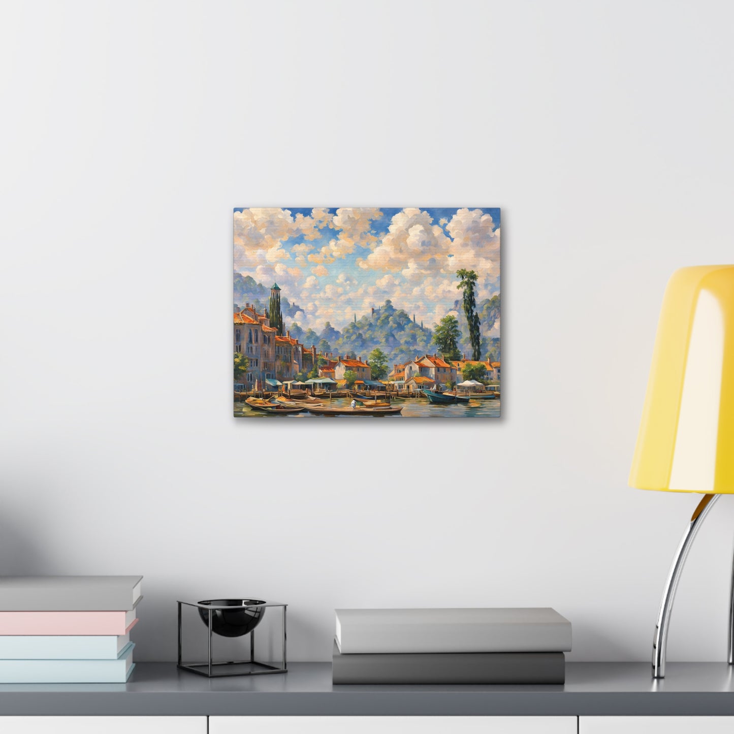 Lakeshore Serenade: Classic Oil Painting Wall Décor