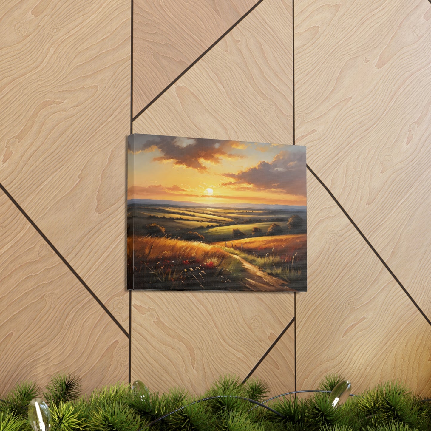 Golden Meadows: Classic Oil Painting Wall Décor