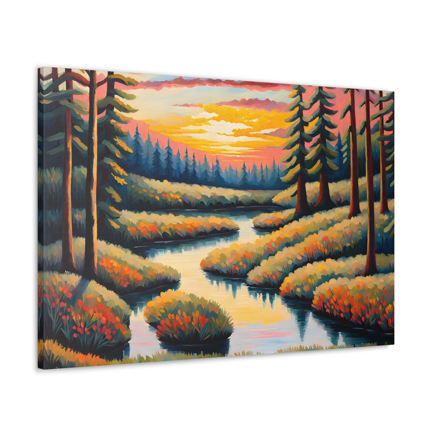 Echoing Valleys: Classic Oil Painting Wall Décor