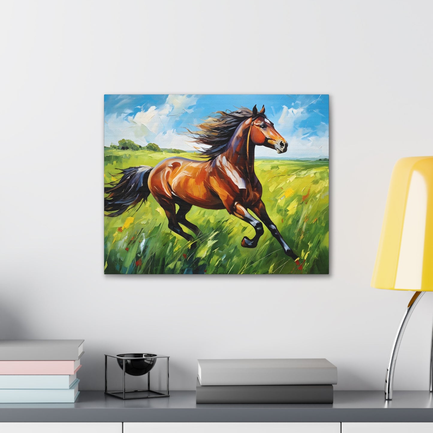 Windswept Mane: Classic Oil Painting Wall Décor