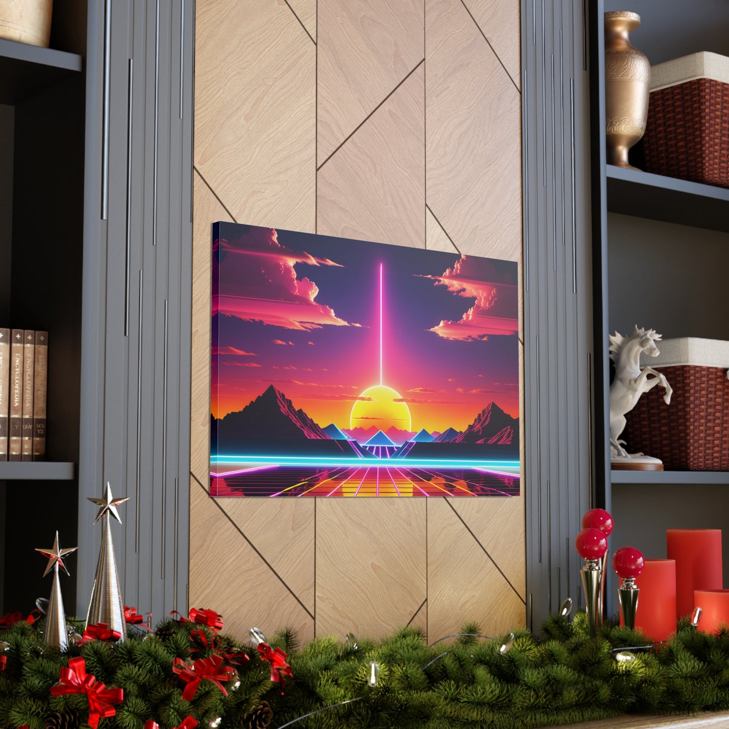 Neon Horizon: Outrun Wall Décor