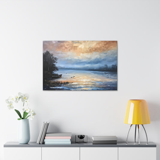 Whispering Horizon: Classic Oil Painting Wall Décor