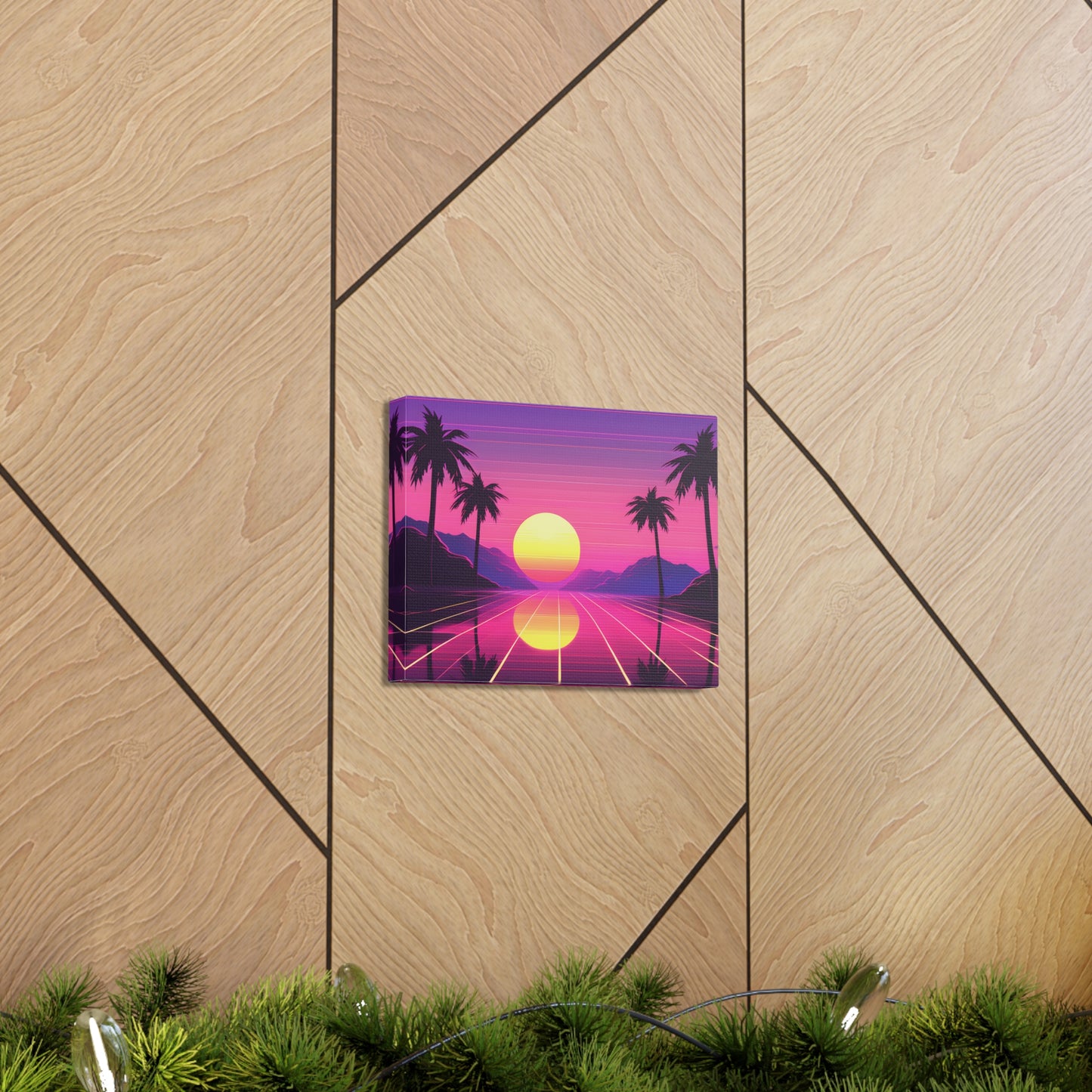 Neon Palms: Outrun Wall Décor